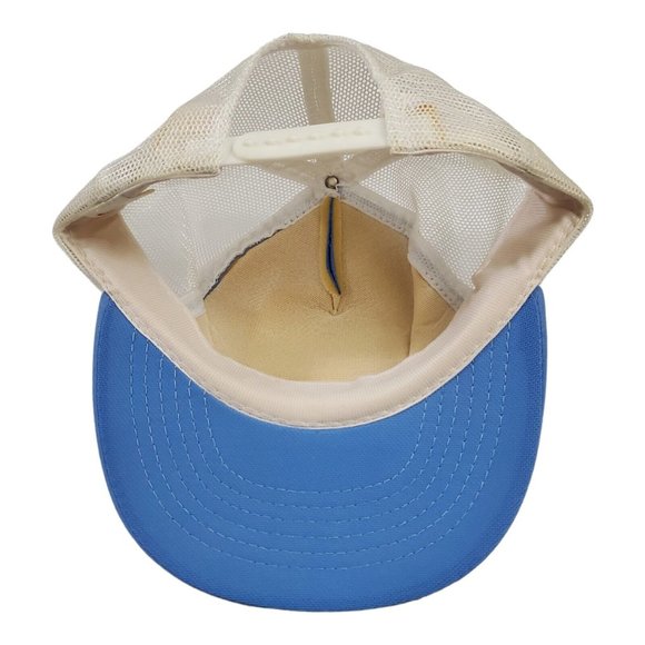 Vintage Cub Cadet Trucker Hat Mesh Snapback Blue & White w/ Large Patch America - Picture 6 of 8